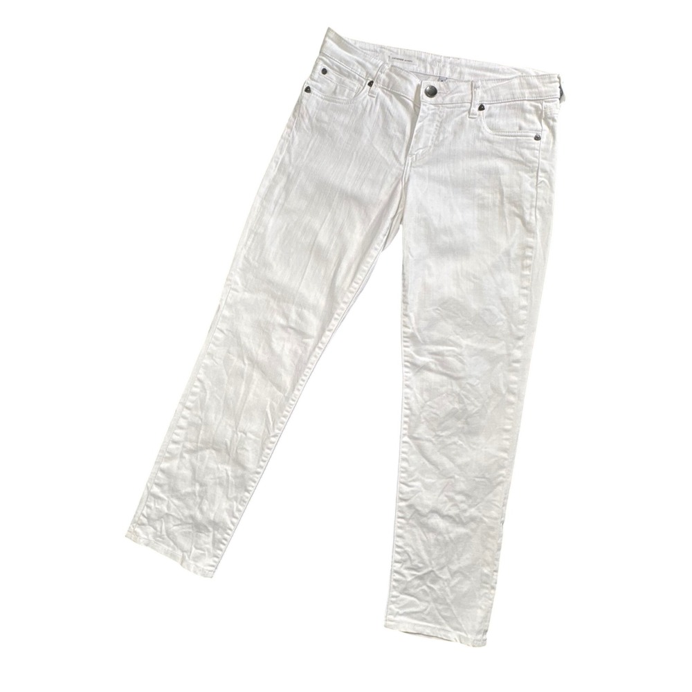 Kut from the Kloth Catherine Boyfriend Jeans Womens 6 White Stretch‎ Denim Pants